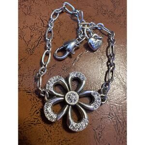 Brighton Illumina Daisy  Bracelet-silver color- daisy flower- crystals-